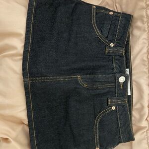 Garage Black Denim Skirt